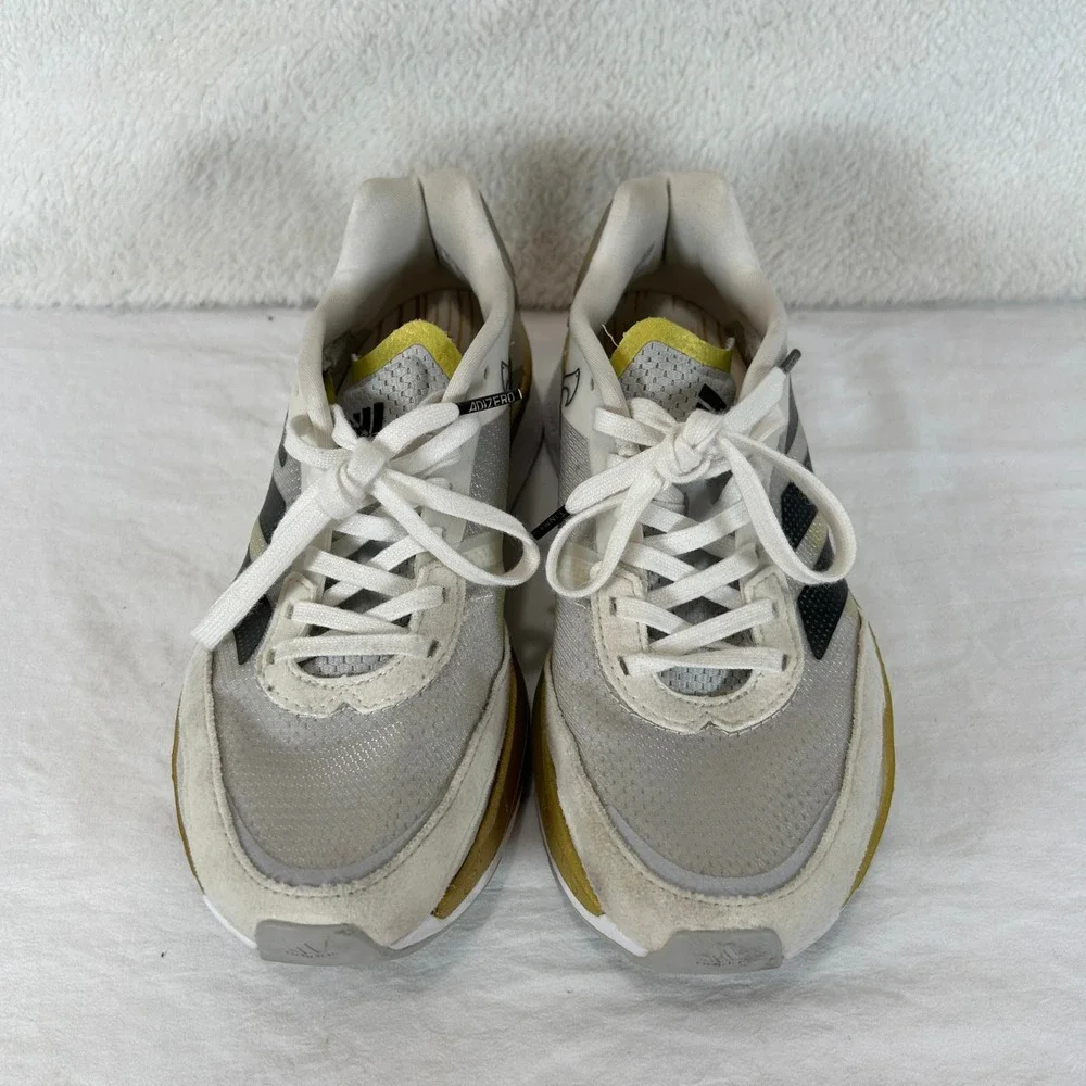 Adidas‎ Adizero Boston 10 Running Shoes Womens White Gold GY0905 Size 5